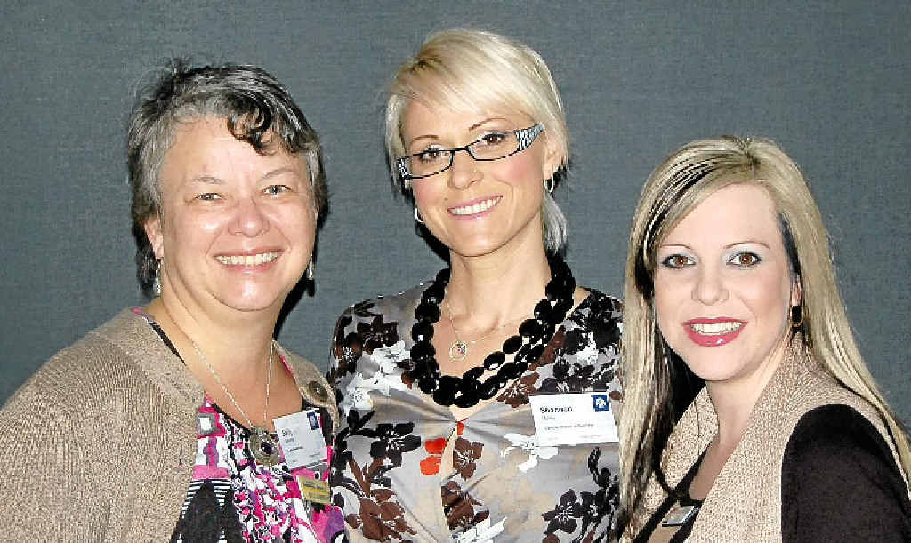 Sally Garrahy, Shannon McVey and Selena Cartwright at the Engaging People for Better Business breakfast hosted by AIM. Sally Garrahy, Shannon McVey and Selena Cartwright at the Engaging People for Better Business breakfast hosted by AIM.